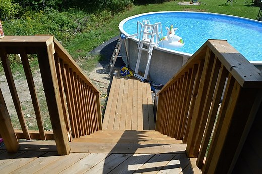 How to build deck stairs from pressure treated lumber - The Vanderveen House