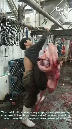 How Meat is Hung & Aged in Factories 🥩