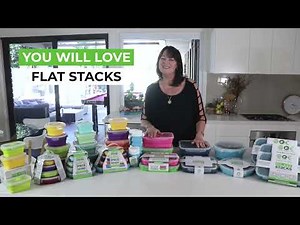 Meal Prepping Made Easy - Flat Stacks Collapsible Silicone Food Storage Containers