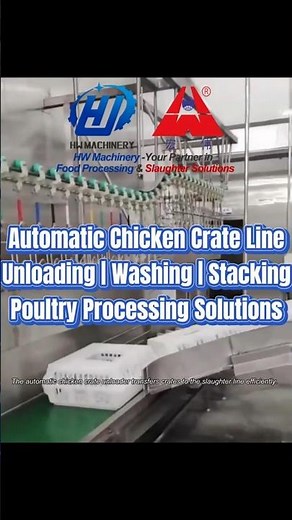 Automatic Chicken Crate Handling Line | Unloading, Washing & Stacking System | HW Machinery China