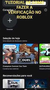 TUTORIAL DE COMO FAZER A VERIFICAÇÃO NA CONTA DO ROBLOX. #roblox