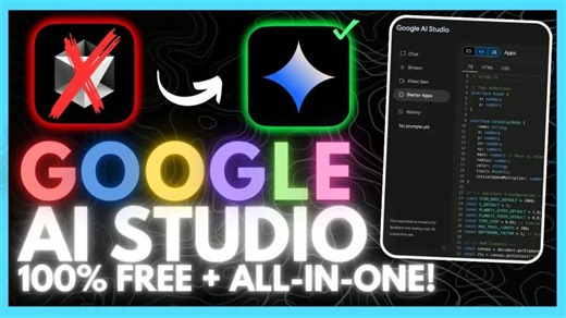 震撼！Google AI Studio全能平台上线：免费解锁代码生成、视频制作与应用开发