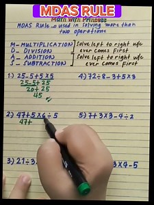 Order of Operations || M D A S RULE #math #mathwithprincess #mathviral #mathtutor #OrderOfOperations #MDAS #mathreview #mathisfun | Math with Princess