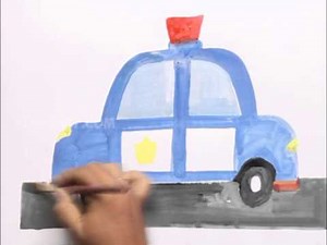 How to Draw a Cartoon Cop Car