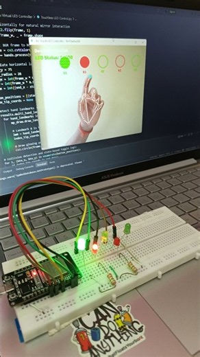 DIY Touchless Smart Switch: Arduino + Python Computer Vision Tutorial #esp32 #python #diy