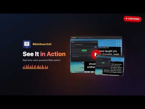 BibleSearchAI in Action — Watch Voice-Powered Bible Search LIVE | Free Church App Demo