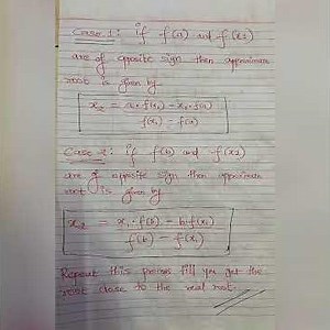 Regular Falsi/ False Position Method