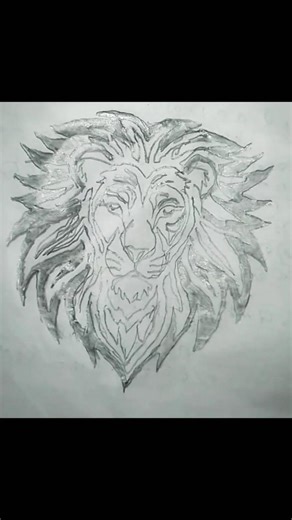 lion hard drawing || lion drawing difficult #drawingvideo