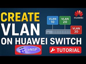 VLAN Configuration on Huawei Switch | Access, Trunk & Hybrid Ports Explained | eNSP Tutorial