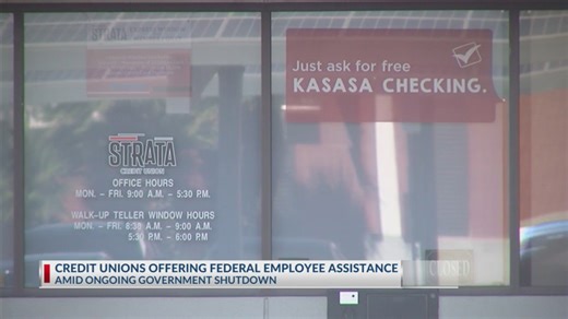 Credit unions offering federal employee assistance amid government shutdown
