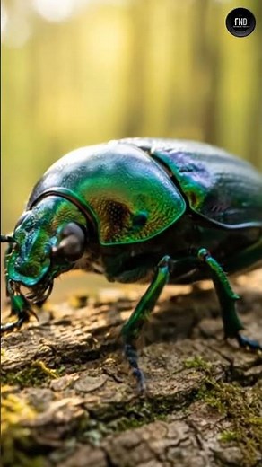 Stunning Green Beetle Macro 🪲💚 | Nature’s Shiny Gem in Close-Up