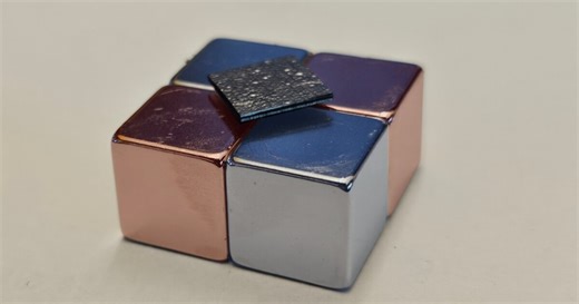 Graphite platform levitates without power