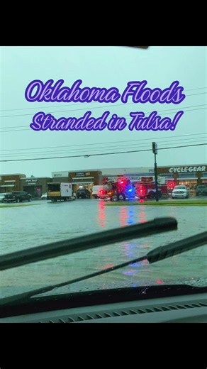 Cars Stranded in Tulsa Flooding Rescue — 43rd & S. Sheridan