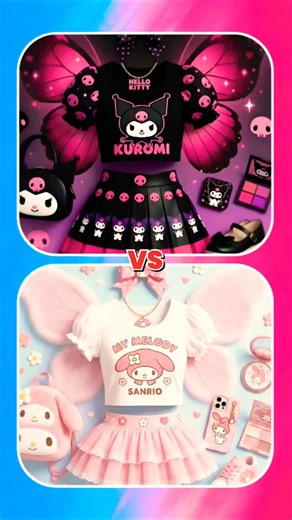 Purple 💜 Vs Pink 🩷 Kuromi Vs Mymelody Lisa Or Lena #purple #pink #kuromi #mymelody #viral #tiktok