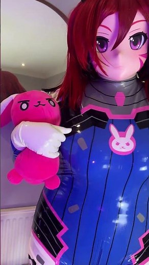 Kara Kig Latex D.va Kigurumi Bounce #asmr #kigurumi #latex #dva