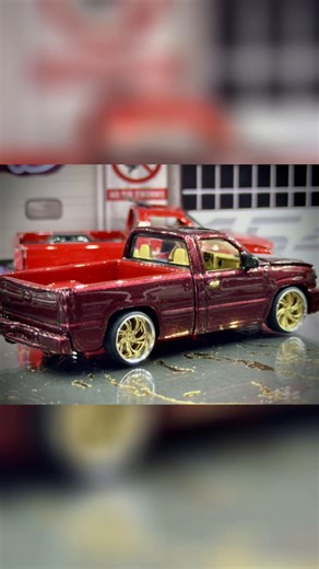 Ricer kustom on IG did the paint job @RPX1_Designs with the wheels #dad_son_diecast #diecast #164scale #silverado #fyp