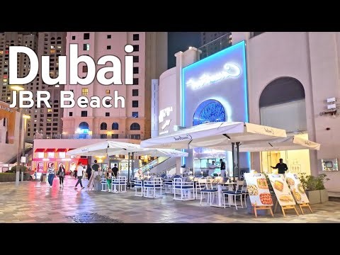 Dubai [4K] Amazing Night JBR Walking Tour 🇦🇪