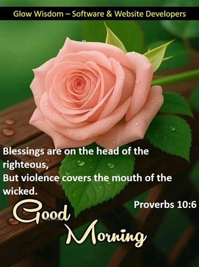 Proverbs 10:6 - Blessings are on the head of the righteous | #dailyverse #bibleverse #quotes