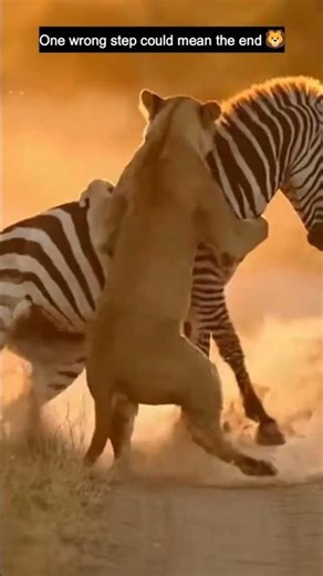 One Wrong Move… Lioness Won’t Let the Zebra Escape 🦁