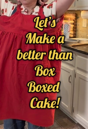 Elevated box cake! Tastes better than a bakery cake but costs much less! Ignore the box directions, instead do this! I box cake mix 1 cup AP flour 1 cup sugar 1 cup water 1 cup sour cream 3 eggs Mix 3 minutes on medium Pour into buttered, floured and lined pans Bake at 325 20-28 minutes depending on pan size . Let cool. Leave parchment paper on cakes and freeze for 24 hours. Trim cakes while frozen to get even layers! Peel parchment paper for a super smooth topside. Ice and enjoy!! It is the mos