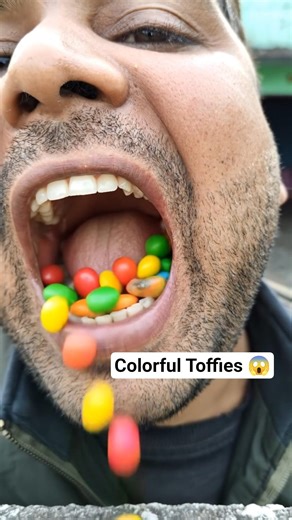 colorful candies out of mouth automatically #ai #shortsfeed #shortsfeed #trending
