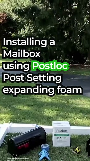 How to install a mailbox using Postloc expanding foam. #diymailbox #postinstall #diy #weekendproject #homeowner