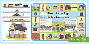 The Three Pigs House Building Board Game