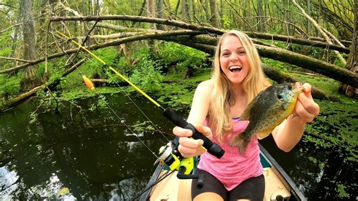 Ten dollar micro rod faces a deep swamp bream challenge