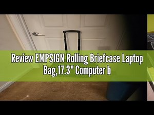 Review EMPSIGN Rolling Briefcase Laptop Bag,17.3" Computer bag with wheels, Water Repellent Travel R
