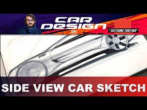 How to sketch a Car in side view Tutorial - by Luciano Bove