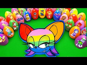 💦 Making Rouge the Bat from Sonic the Hedgehog Slime Bathtub by mixing Eggs CLAY 🌟 Satisfying ASMR