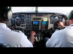 Takeoff from Nassau in a Flamingo Air Beech 99