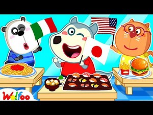 We Ate Food from Every Country Challenge - Would You Dare to Try? | Wolfoo Channel | Kids Cartoon