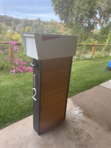 Custom Mailbox, Mailbox Base, Modern Mailbox, Mailbox Post, Painted Cedar Wood, Vinyl, Waterproof, Steel Mailbox - Etsy