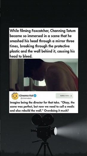 While filming Foxcatcher, Channing Tatum became so immersed in a scene that he smashed his head thro