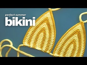 how to crochet an easy striped bikini - made-to-measure beginner friendly tutorial