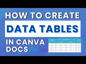 Mastering Table Creation in Canva Docs: A Step-by-Step Guide