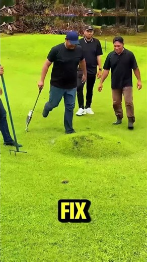 Popping a Massive "Lawn Blister" 🤤#oddlysatisfying #lawnblister #grassbubble #landscaping #diy