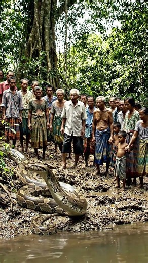 Spotted a giant python! #ai #aishorts