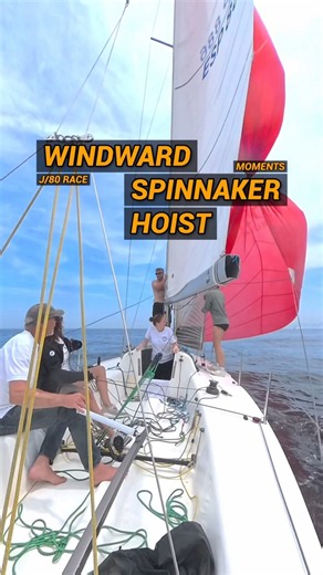 Tricky Hoist! ⛵️ Windward Asymmetrical Spinnaker Set #sailing #gibraltar #j80