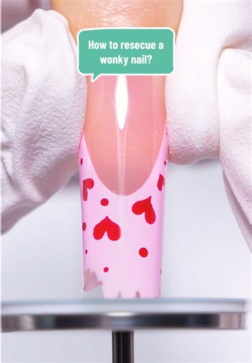 How to resecue a wonky nail? Using Sandpaper Discs with 25mm Metal Nail Drill Bit to finish! Restore your V-Day nail!💅 💝Happy Valentine's Day! Check my shop to get the same products! #melodysusie #valentinenails #drillbit #naildrill #nailart