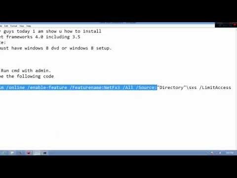 How to install dotNet framework 3.5 and 4.0 (offline)(using cmd)