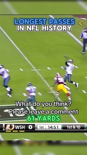 Longest Passes in NFL History #nfl #nflfootball #nflplayoffs #football #nflhighlightedit