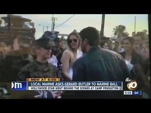Local Marine asks Gerard Butler to Marine Ball