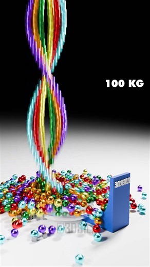 Ultimate Marble Collapse | 18,686 Colorful Objects Chain Reaction #satisfying #relaxing #simulation