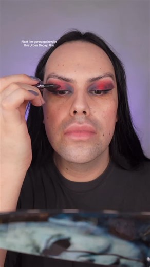 Cameron on Instagram: "Giving you a full face with a voiceover 🤣 I loved this red eyeshadow looks so much! Eyes: @morphebrushes x Meredith Duxbury Palette in Skinny Dipping, Lobster Roll, and Concrete Jungle @shopmissa AOA Artista Eyeliner @maybelline Sky High Mascara in Burgundy Haze Face: @aboutfacebeauty The Performer Foundation in Light Cool @mcobeauty_us Brighten & Perfect Cream Concealer @essencemakeup Baby got bronze liquid bronzer in sweet shadows @makeuprevolutionusa Beauty Blusher Rel