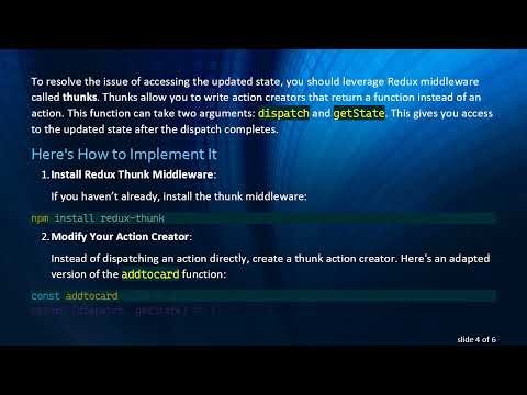 Understanding Why You Cannot Get Updated State from the Store in React with Redux