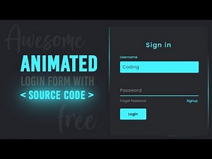 Animated Login Form with Source Code | Login Page using Html CSS