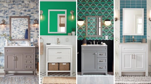 27K views · 79 reactions | Transform your bathroom with elegant faucets and sleek vanities for less at The Home Depot. https://thd.co/2TrDO2l | The Home Depot | Facebook