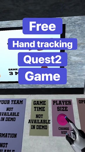 Free Hand Tracking VR Game: Finger Soccer VR Demo
